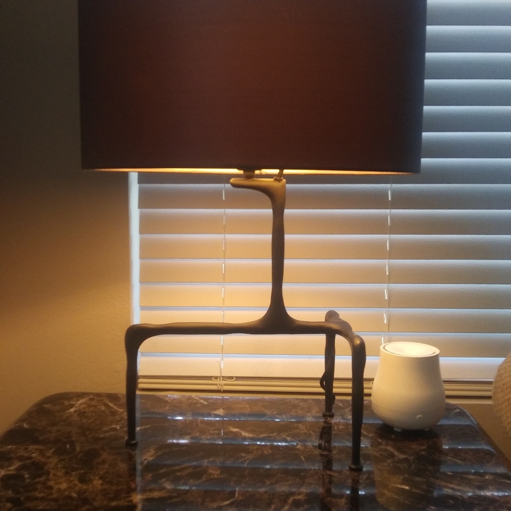CTO LIGHTING BRAQUE TABLE LAMP BRONZE/DARK GREY SHADE